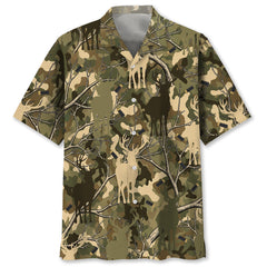 Camouflage Deer Hunting Hawaiian Shirt