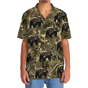 Camouflage Black Bear Hunting Hawaiian Shirt