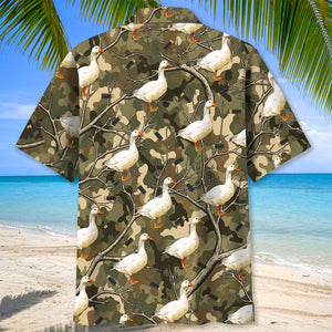 Camouflage Ross Goose Hunting Hawaiian Shirt