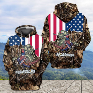 America Pheasant Hunting Camo All Over Print Shirt