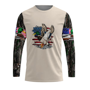 Vintage Mallard Duck Hunting Camo All Over Print Shirt