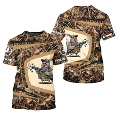 Custom Name Funny Dove Field Camo Art All Over Print Shirt