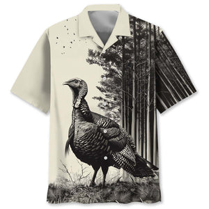 Wild Turkey Hunting Vintage Hawaiian Shirt
