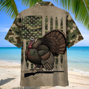 Wild Turkey Hunting America Hawaiian Shirt