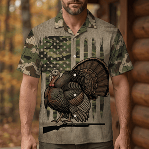 Wild Turkey Hunting America Hawaiian Shirt