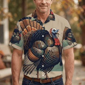 Camouflage Turkey Hunting America Hawaiian Shirt