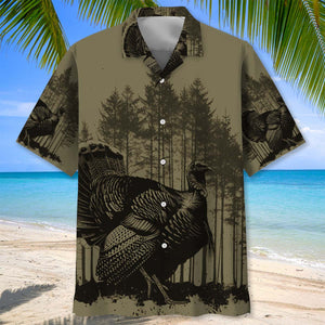 Black Moss Turkey Hunting Hawaiian Shirt