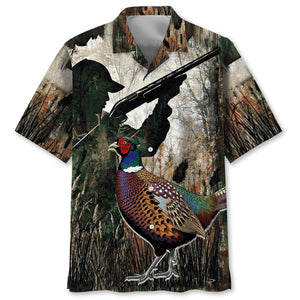 Camo Pheasant Hunting Hawaiian Shirt
