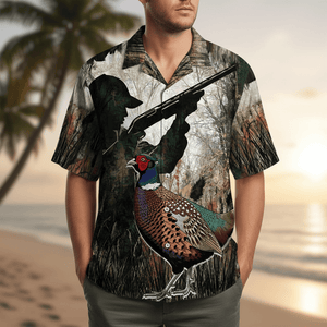 Camo Pheasant Hunting Hawaiian Shirt
