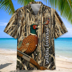 Vintage Pheasant Bird Hunting Hawaiian Shirt