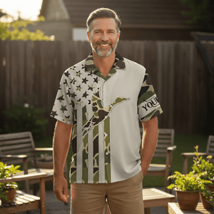 Custom Name Custom Duck Hunting Camo Hawaiian Shirt