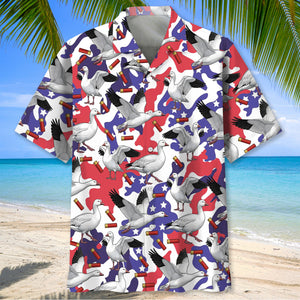 America Ross Goose Hunting Hawaiian Shirt