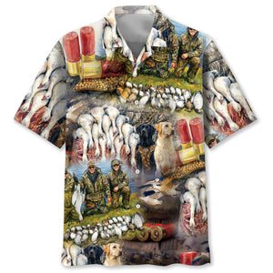 Vintage Ross Goose Hunting Hawaiian Shirt