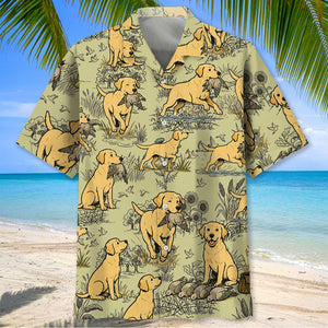 Labrador Retriever And Dove Hunting Hawaiian Shirt