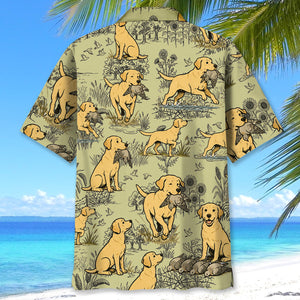Labrador Retriever And Dove Hunting Hawaiian Shirt