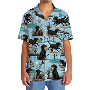Black Labrador Retriever And Dove Hunting Hawaiian Shirt