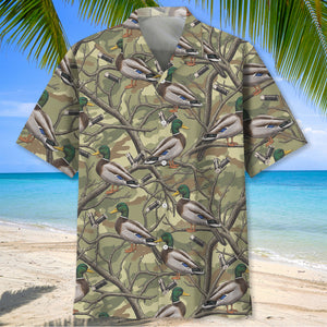 Vintage Duck Hunting Camouflage Hawaiian Shirt