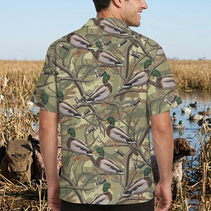 Vintage Duck Hunting Camouflage Hawaiian Shirt