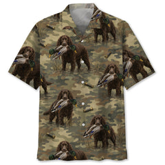 Boykin Spaniel Duck Hunting Camouflage Hawaiian Shirt