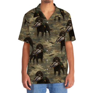 American Water Spaniel Duck Hunting Camouflage Hawaiian Shirt