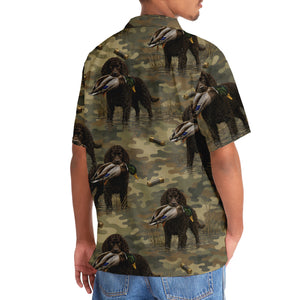 American Water Spaniel Duck Hunting Camouflage Hawaiian Shirt