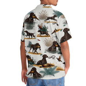 Solid Liver German Shorthaired Pointer Pheasant Hunting Hawaiian Shirt