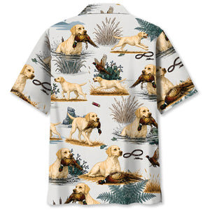 Yellow Labrador Retriever Pheasant Hunting Hawaiian Shirt