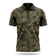 Wildturkey Hunting Camouflage Men Polo Shirt