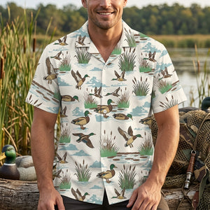 Mallard Duck Hunting Vintage Hawaiian Shirt
