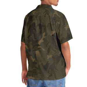 Bigfoot Forest Camouflage Hawaiian Shirt