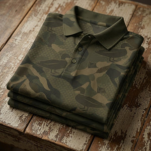 Mallard Duck Hunting Men Polo Shirt