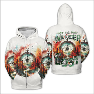 Compass Colorful Not All Who Wander Are Lost All Over Print
