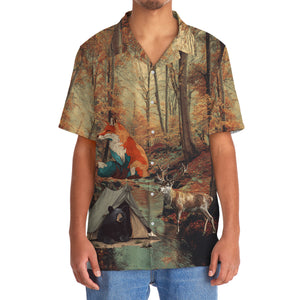 Vintage Camping Forest Autumn Hawaiian Shirt