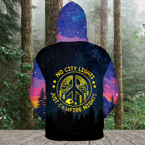 Camping No City Lights Just Campfire Nights All Over Print Shirt
