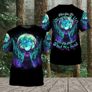 Into The Forest I Go Spirit Deer All Over Print Shirt
