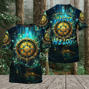 Not All Who Wander Fantasy Compass All Over Print Shirt