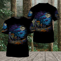 Skeleton Trekking Adventure Night Halloween All Over Print Shirt