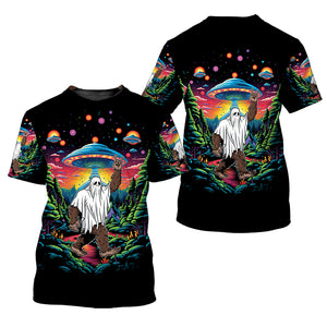 Bigfoot Boo Rock On All Over Print Shirt