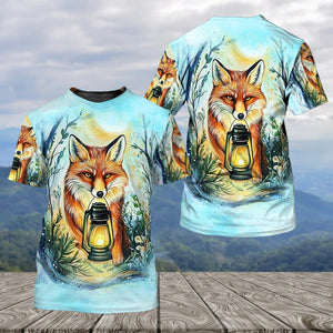 Wild Fox Finding The Way All Over Print Shirt