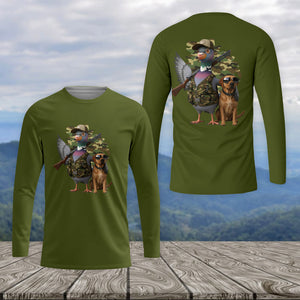 Funny Dove Hunter With Labrador All Over Print Shirt