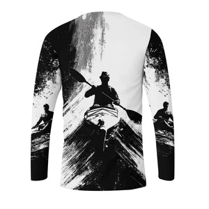 Black And White Kayaking Lover All Over Print Shirt