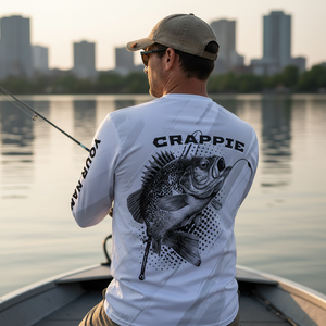 Custom Name Crappie Fish Gray All Over Print Shirt