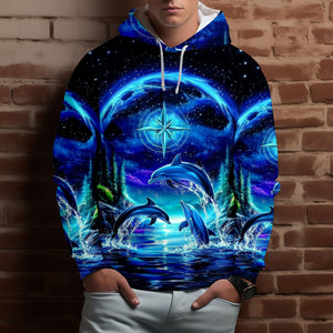 Peace Sea Happy Dolphins All Over Print Shirt
