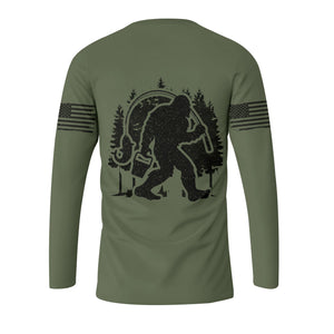 Forest Bigfoot Fishing All Over Print Shirt