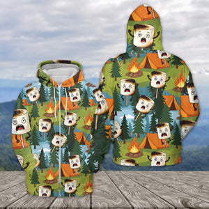 Funny Burnt Marshmallow All Over Print Shirt