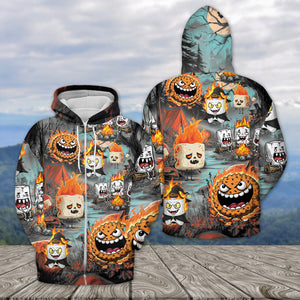 Burnt Marshmallow Halloween All Over Print Shirt
