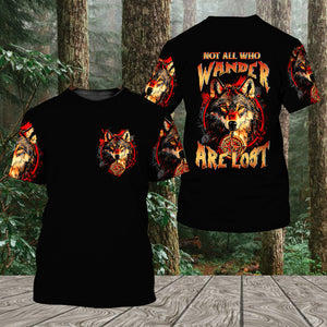 Not All Who Wander Are Lost Wolf All Over Print Shirt