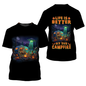 Life Is Better At The UFO Campfire All Over Print Shirt