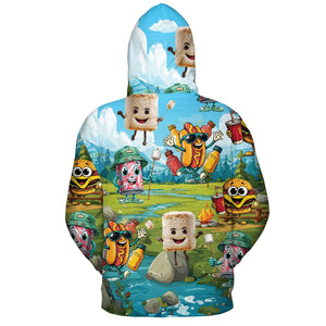 Funny Food Camping All Over Print Shirt
