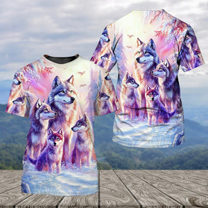 Wolf Family Art All Over Print Shirt